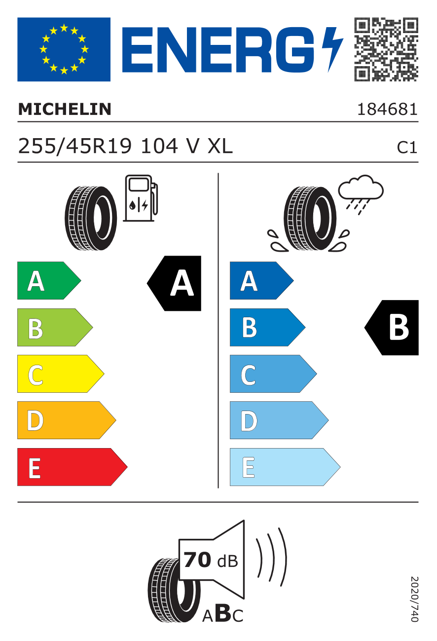 Michelin 255/45R19 104V XL e.Primacy