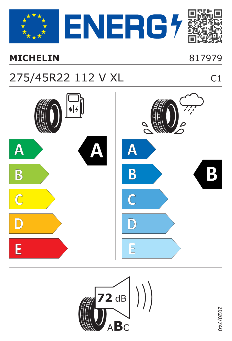 Michelin 275/45R22 112V XL Acoustic Pilot Sport EV