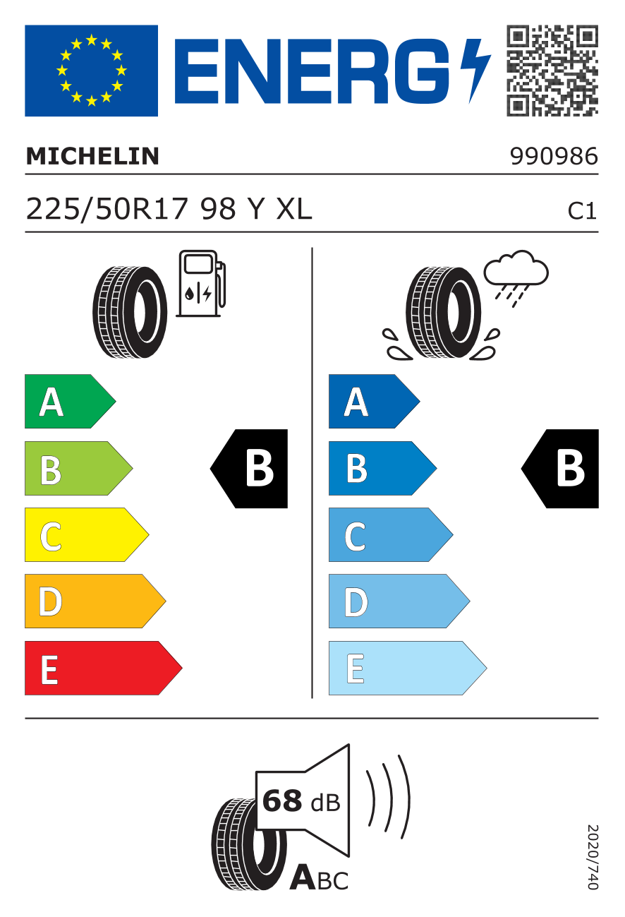 Michelin 225/50R17 98Y XL ZP RFT Primacy 4