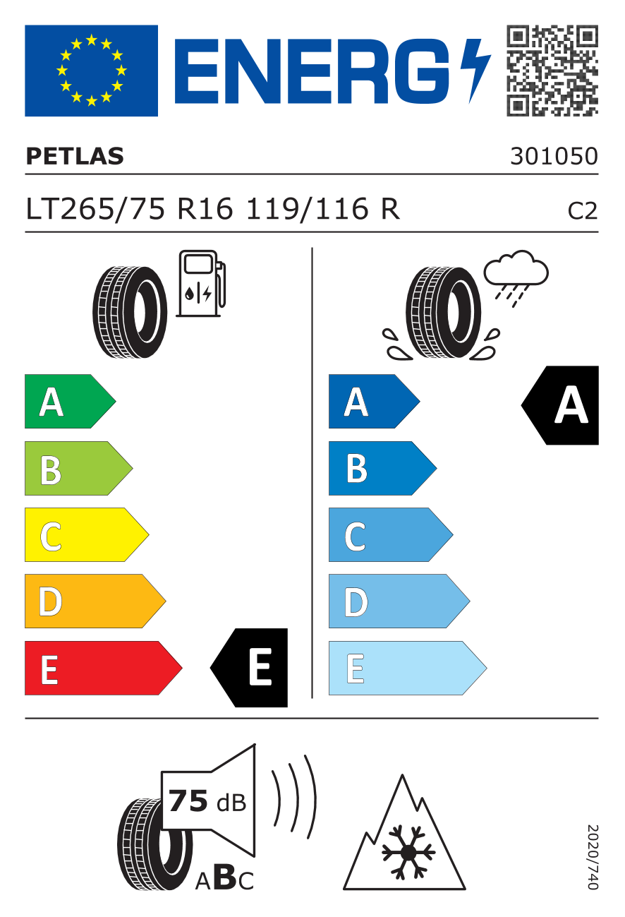 Petlas 265/75R16 119/116R LRD RWL Beyaz Yazılı Peaklander A/T